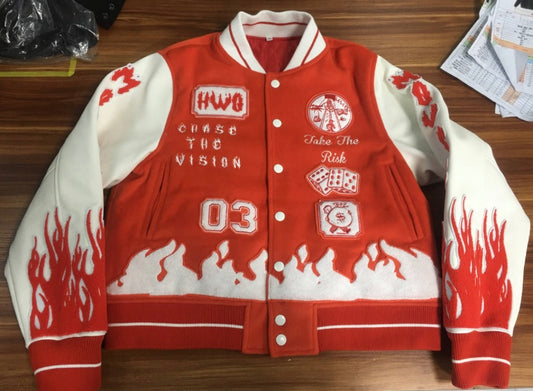 RED NDO VARSITY JACKET